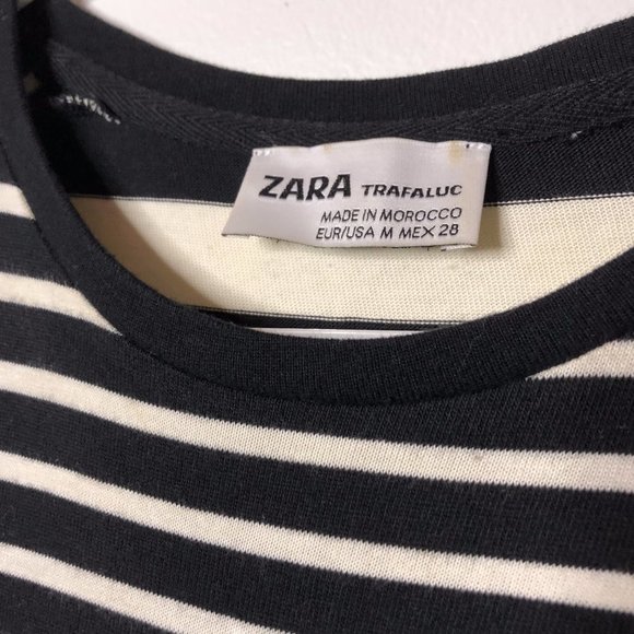 Zara Womens Striped Short Sleeve knit Dress Size M - Picture 3 of 3